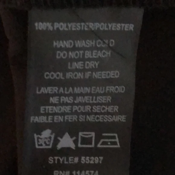 Pleione | surplice Black Faux Wrap Roll Up Sleeves Blouse - Picture 8 of 9